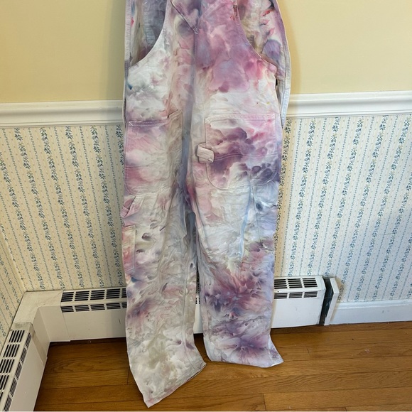 Dickies Tie Dye Denim Straight Leg Overalls - Picture 8 of 10